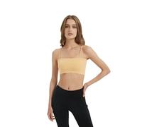 DARBCGH Reggiseno for L'Allattamento Senza Cuciture a Coste - Reggiseno da Notte for la maternità Senza Ferretto con Spalline Regolabili e Scollo a V for supportare L'Allattamento(Vanilla)