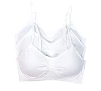 DARBCGH Reggiseno Senza Ferretto Ultimate Comfort - Senza Cuciture e Imbottito for Un'Esperienza Senza Sensazione, Come Una seconda Pelle(3 Pack - White,Small)