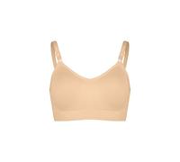 DARBCGH Seamless Wireless Bra for Women - Medium Support with Removable Cups, Adjustable Straps for Everyday Comfort(Warm Sand,36A)