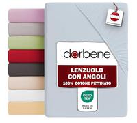 DarBene Lenzuolo con angoli, 1x Azzurro chiaro, 180x200x30cm