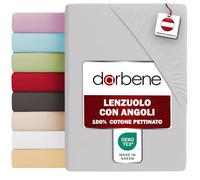 DarBene Lenzuolo con angoli, 1x Grigio chiaro, 140x200x30cm