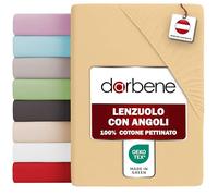 DarBene Lenzuolo con angoli, 1x Sabbia, 140x200x30cm