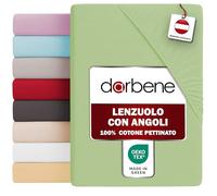 DarBene Lenzuolo con angoli, 1x Verde mela, 90x200x30cm