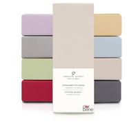 DarBene - Lenzuolo con angoli matrimoniale cotone Premium - Cotone pettinato di alta qualità OEKOTEX-certified - Lenzuolo con angoli singolo - 90x200x30 cm, 1 pezzo, Avorio