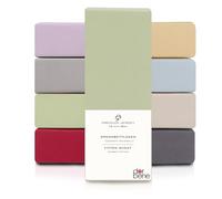DarBene - Lenzuolo con angoli matrimoniale cotone Premium - Cotone pettinato di alta qualità OEKOTEX-certified - Lenzuolo con angoli singolo - 140x200x30 cm, 1 pezzo, Verde mela