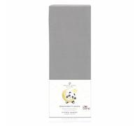 DarBene - Lenzuolo con angoli matrimoniale cotone Premium - Cotone pettinato di alta qualità OEKOTEX-certified - Lenzuolo con angoli singolo - 70x140x18 cm, 1 pezzo, Grigio chiaro