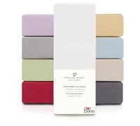 DarBene - Lenzuolo con angoli matrimoniale cotone Premium - Cotone pettinato di alta qualità OEKOTEX-certified - Lenzuolo con angoli singolo - 140x200x30 cm, 1 pezzo, Bianco