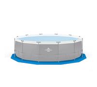 DARDARUGA Telo Base Piscina Fuori Terra, 488 cm Diametro, Fondo per Piscina Resistente a Raggiu UV e Abrasione, Protegge Il Fondo