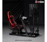 Dardoo Alluminio Sim Racing Cockpit Con Sedile e Supporto TV Adatto a Logitech