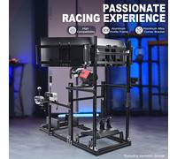 Dardoo Cabina Sim Racing Alluminio 3060 con Triplo Supporto TV per Logitech