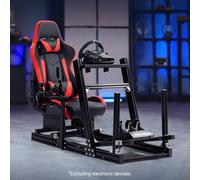 Dardoo Cockpit Da Corsa In Alluminio Con Sedile Rosso Per Logitech G29 G920 G923