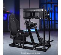 Dardoo Lega di alluminio Sim Cockpit con sedile nero & Triple Monitor Fit G920