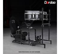 Dardoo Racing Sim Cockpit con Triple Monitor Stand Fit Logitech G923 FANATEC