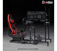 Dardoo Racing Simulator Cockpit con Triple Monitor Stand Fit Logitech G920 G29