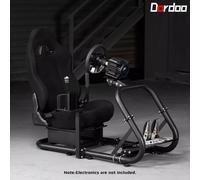 Dardoo Soporte De Sim De Carreras Con Asiento Negro, Compatible Con Logitech