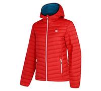 Dare 2b Elative Premium Duck Down Fill Water Repellent Packaway Hooded Active Winter Jacket with Zipped Lower Pockets And Adjustable Fit, Giacca Donna, Lollipop, 10
