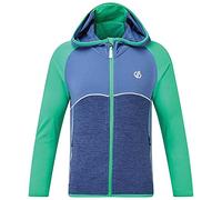 Dare 2b Hasty Core Stretch Lightweight Warm Backed Quick Drying Full Zip Jacket, Strato Intermedio Bambino, VividGreen/Denim Scuro, 5-6