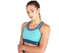 Dare 2B Mantra Reggiseno Sportivo Blocchi di colore Riciclato Donna (XS) (Prato Verde, Pietra Blu)