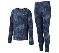 Dare 2b Partition Thermal Anti-Bacterial Quick Drying Baselayer Set, Abbigliamento Termico Bambino, DarkDenimGeoCamo, 3-4