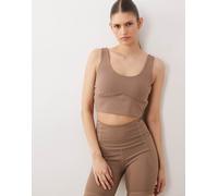 Dare 2b - Top senza maniche corto super elasticizzato ad asciugatura rapida color corteccia di pino-Neutro S