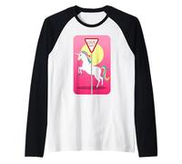 Dare, Modo, a, Unicorns, Divertente, Segno Strada Maglia con Maniche Raglan