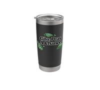 Dare piselli un cambiamento verde pisello illustrazione Bicchiere termico in acciaio inox doppia parete