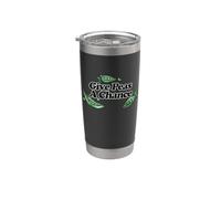 Dare piselli un cambiamento verde pisello illustrazione Bicchiere termico in acciaio inox doppia parete