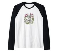 dare piselli una possibilità illustrazione divertente agricoltore Maglia con Maniche Raglan