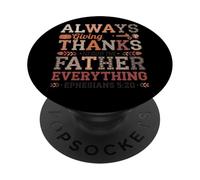 Dare sempre grazie a Dio Padre Tutto PopSockets PopGrip Adesivo