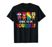 Dare To Be Yourself Camicia LGBT Pride Supereroi Regalo Maglietta