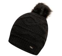 Dare2b Remind II - Cappello da Donna con Pompon e Fodera in Pile, Ideale per Sci, Snowboard e Sport Invernali, Colore: Nero