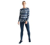 Dare2b Women's Exchange III Base Layer Set Abbigliamento Termico, Stampa Fairisle Blu, 48 Donna
