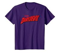 Daredevil Comic Logo Maglietta, Bambini, Viola, 8 Anni