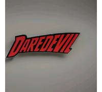 Daredevil logo 20x9 colori Marvel Disney collezione 3D Fan art gaming