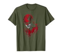 Daredevil Red Drip Portrait Maglietta, Uomo, Oliva, S
