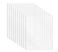 DARENYI 10 Pezzi Lastre Plexiglass 1mm Fogli acrilici in Trasparente Plexiglass Pannello Plexiglass per Decorazione Domestica, Display, Cornice, Pittura (25 x 20 cm)