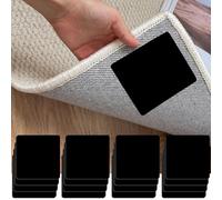 DARENYI 16 Pezzi Antiscivolo per Tappeti, 10x10 cm, Ritagliabile, Antiscivolo e Riutilizzabili Tappeto Gripper, Previene Scivolamenti e Arricciature, per Pavimenti in Piastrelle, Legno, Parquet
