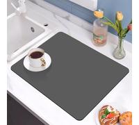DARENYI 2 Pezzi Tappetino Scolapiatti,Tappetino per Scolapiatti Antiscivolo,Tappetino Lavello Cucina,Tappetino Macchina Caffe,Asciugatura Rapida,Super Assorbente Tappetini,per Caffettiera,30 x 40 cm