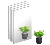 DARENYI 4 Pezzi Specchio da Parete 30 x 21cm Specchi da Parete Senza Cornice Vetro Specchio Adesivo per Bagno, Camera da Letto, Armadio, Soggiorno