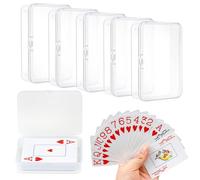 DARENYI 5 Pezzi Custodie per Carte da Gioco Scatole Plastica con Coperchio Trasparenti Scatola Di Immagazzinaggio Scatola Plastica Piccola per Carte da Gioco, Perline, Gioielli, Artigianato