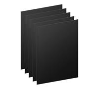 DARENYI 5 pezzi Foglio Acrilico Foglio di Plastica Flessibile Nero Foglio di Plastica Quadrato Foglio di Plastica per Progetti Espositori, Artigianato, Calligrafia e Pittura (18 x 13cm)