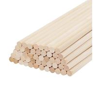 DARENYI 50 Pezzi Bastoncini di Legno per Artigianato, Bastone Legno Tondo Naturale, Non Lavorato, Liscio, per Artigianato, Arte e Decorazioni Casa, Fai da Te da Costruzione Modelli (30 x 1cm)