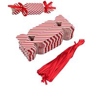 DARENYI 50 Pezzi Scatole Regalo Natalizie, Scatola di Cartone con Nastro Rosso, Scatoline Regalo, Scatole per Dolci e Caramelle per Feste, Matrimoni, Natale, Cibo e Compleanni
