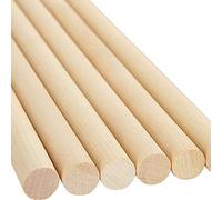 DARENYI 6 Pezzi rotondi in legno, 30 x 2 cm, Bastoncini in Legno, Legnetti per Lavoretti e Modellismo Artigianale, per Fai da Te e Progetti d’Arte