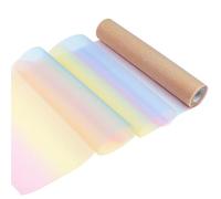 DARENYI Arcobaleno Glitter Tulle Roll Tulle Nastri Tessuto Rolls Arcobaleno Glitter Tulle Rolls Gradient Craft Nastro per Tavoli, Sedie, Costumi, Matrimoni, Compleanni, Baby Showers, Natale
