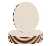 DARENYI Dischi Legno Circolare, 10 pezzi da 20 cm Cerchi Legno Tondo, Decorazioni Legno Grezzo Rotondi per Artigianato, Pirografia, Pittura e Decorazioni
