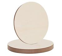 DARENYI Dischi Legno Circolare, 5 pezzi da 30 cm Cerchi Legno Tondo, Decorazioni Legno Grezzo Rotondi per Artigianato, Pirografia, Pittura e Decorazioni