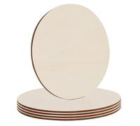 DARENYI Dischi Legno Circolare, 5 pezzi da 30 cm Cerchi Legno Tondo, Decorazioni Legno Grezzo Rotondi per Artigianato, Pirografia, Pittura e Decorazioni