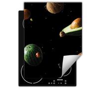 DarHaus Coperchio Piano Cottura 40x52 cm Cucina Copri Fornelli Tappetino Induzione Antiscivolo Piastra Protezione - nero - frutto