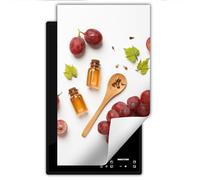 DarHaus Copertura Tappetino Piano Induzione 30x52 cm Cucina Coprifornelli Protezione per Piano Induzione - bianco - uva